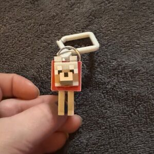 Pixelated Dog Keychain Action Figure